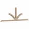 Ekena Millwork Richland Smooth Timber Gable Bracket, Douglas Fir, 108"W x 36"H x 3 1/2"D x 3 1/2"F, 8/12 Pitch GBW108X36X0404RIC00SDF - alternate 5